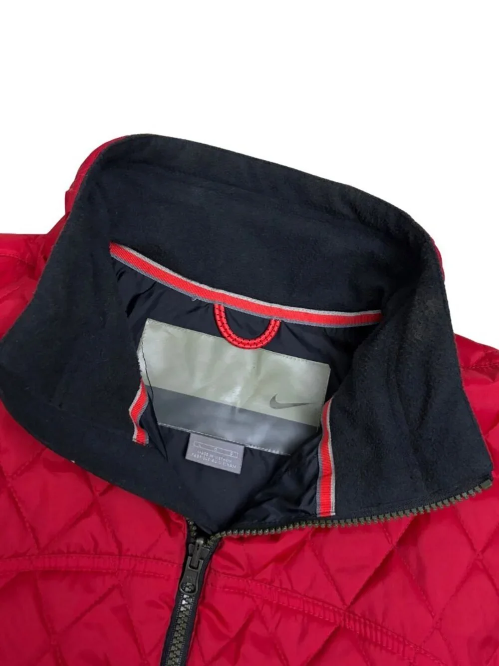 Nike Vintage Red Jacket Puffer Y2K Streetwear Fleece Lined Mens Large